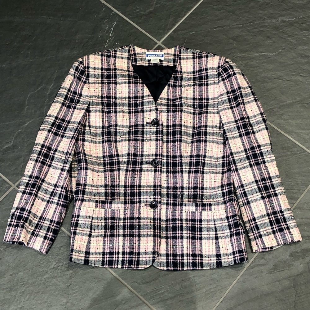 Pendleton Blazer Plaid Size 8